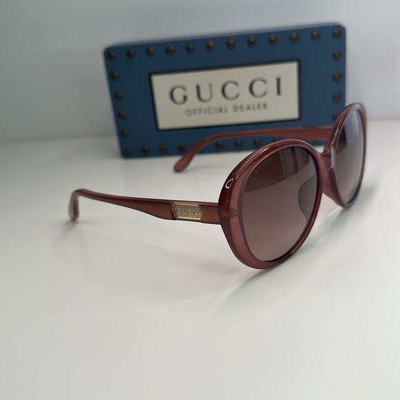 New Authentic Gucci GG0793SK 003 IN PINK-BROWN SUNGLASSES - Picture 6 of 15